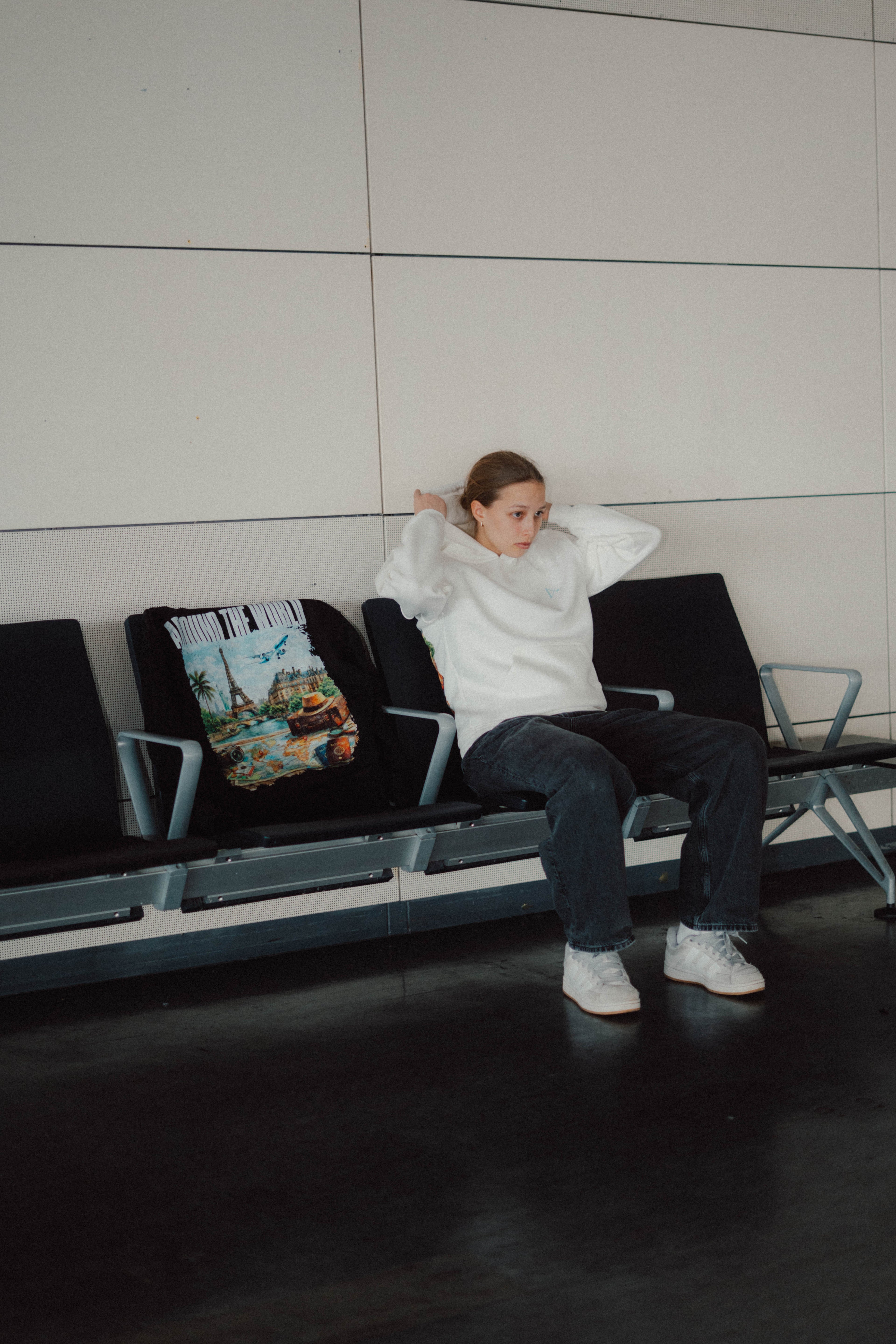 Around The World Hoodie Weiß