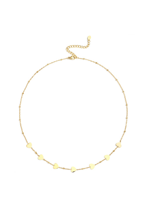 Edelstahl Kette Halsketten Herz Casual Täglich Einfache Serie frauen schmuck