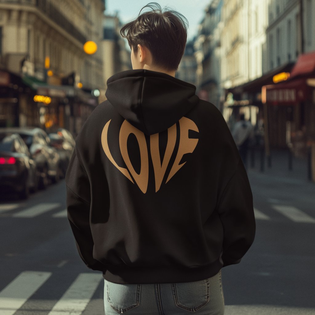 Oversized Hoodie Love Edition Gold
