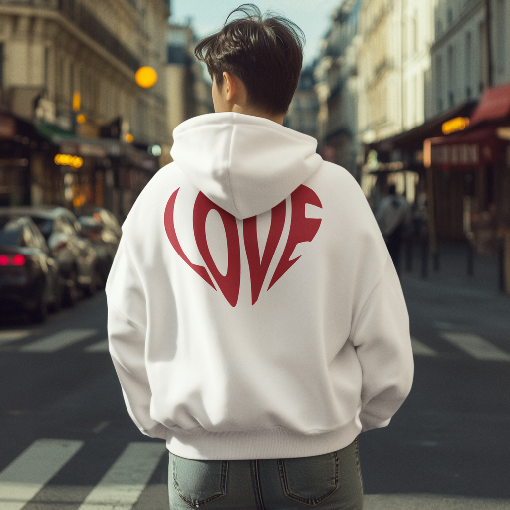 Oversized Hoodie Love Edition Rot