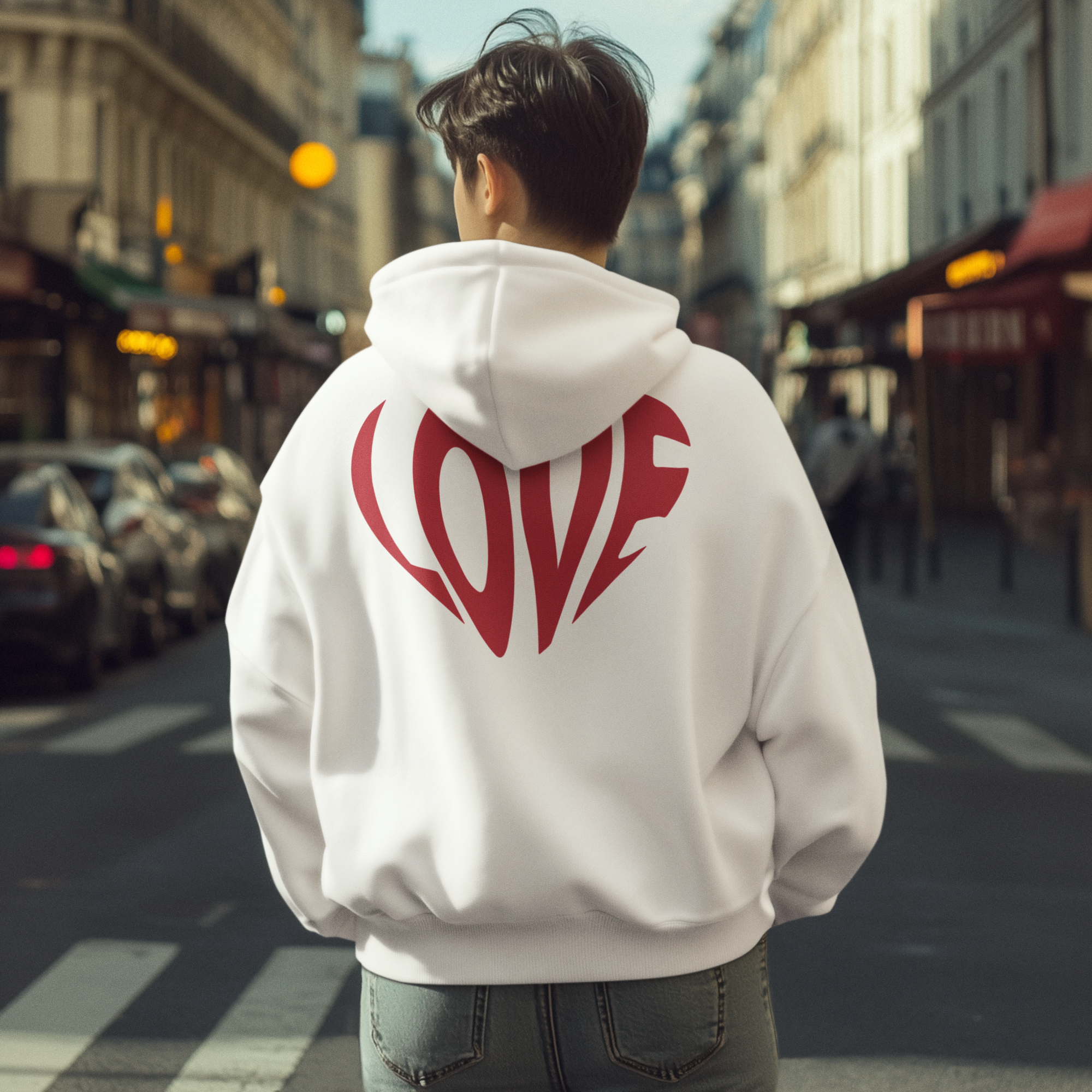 Oversized Hoodie Love Edition Rot