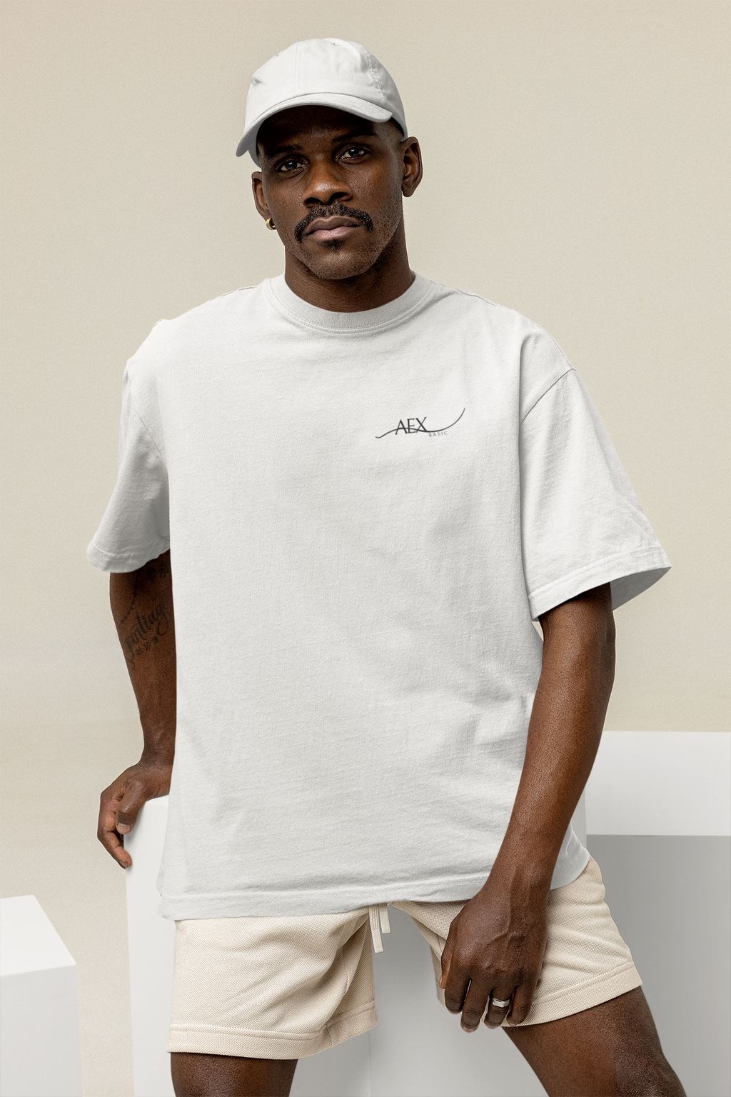 Oversized T-Shirt AEX Basic Weiß