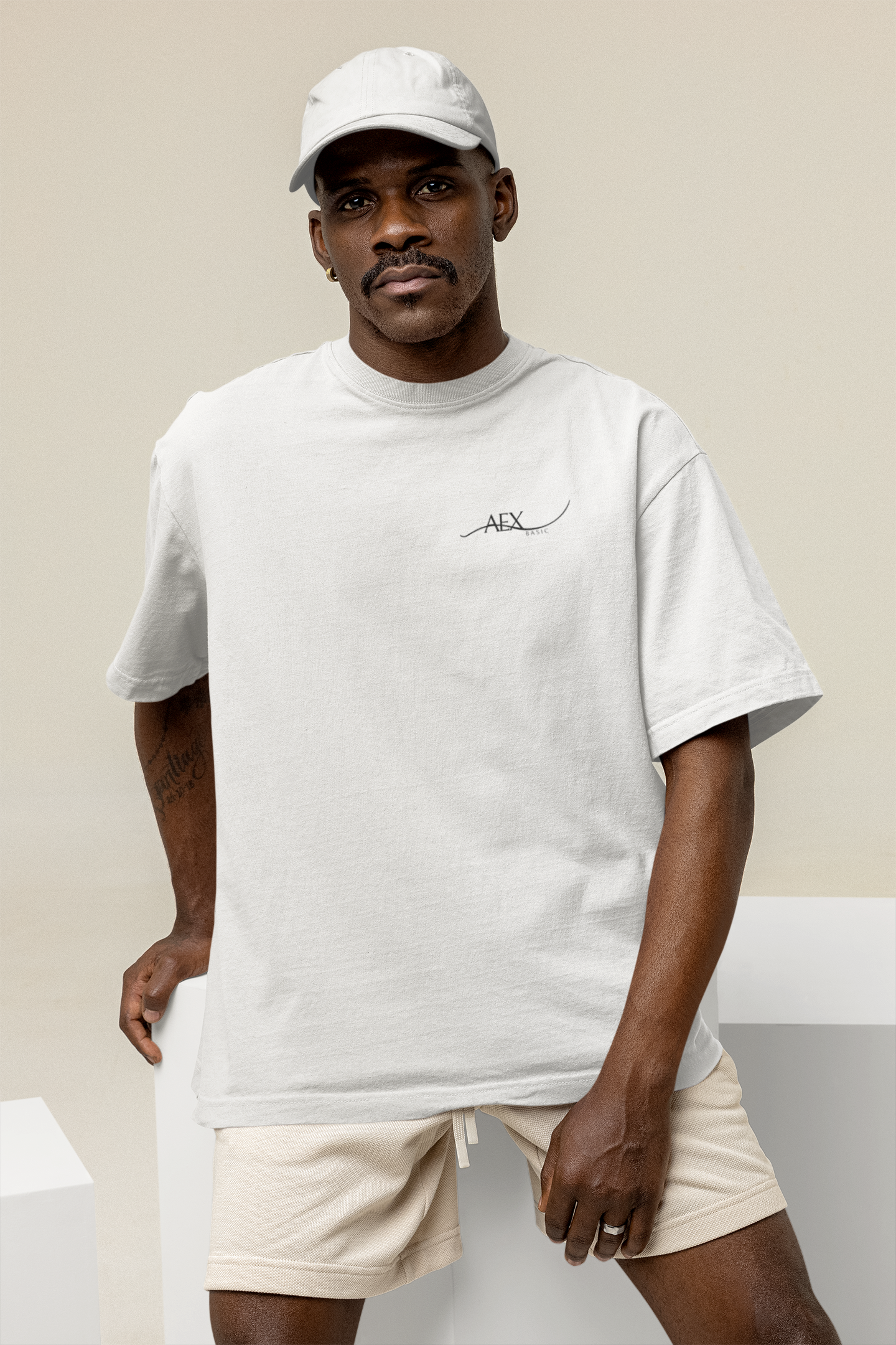 Oversized T-Shirt AEX Basic Weiß