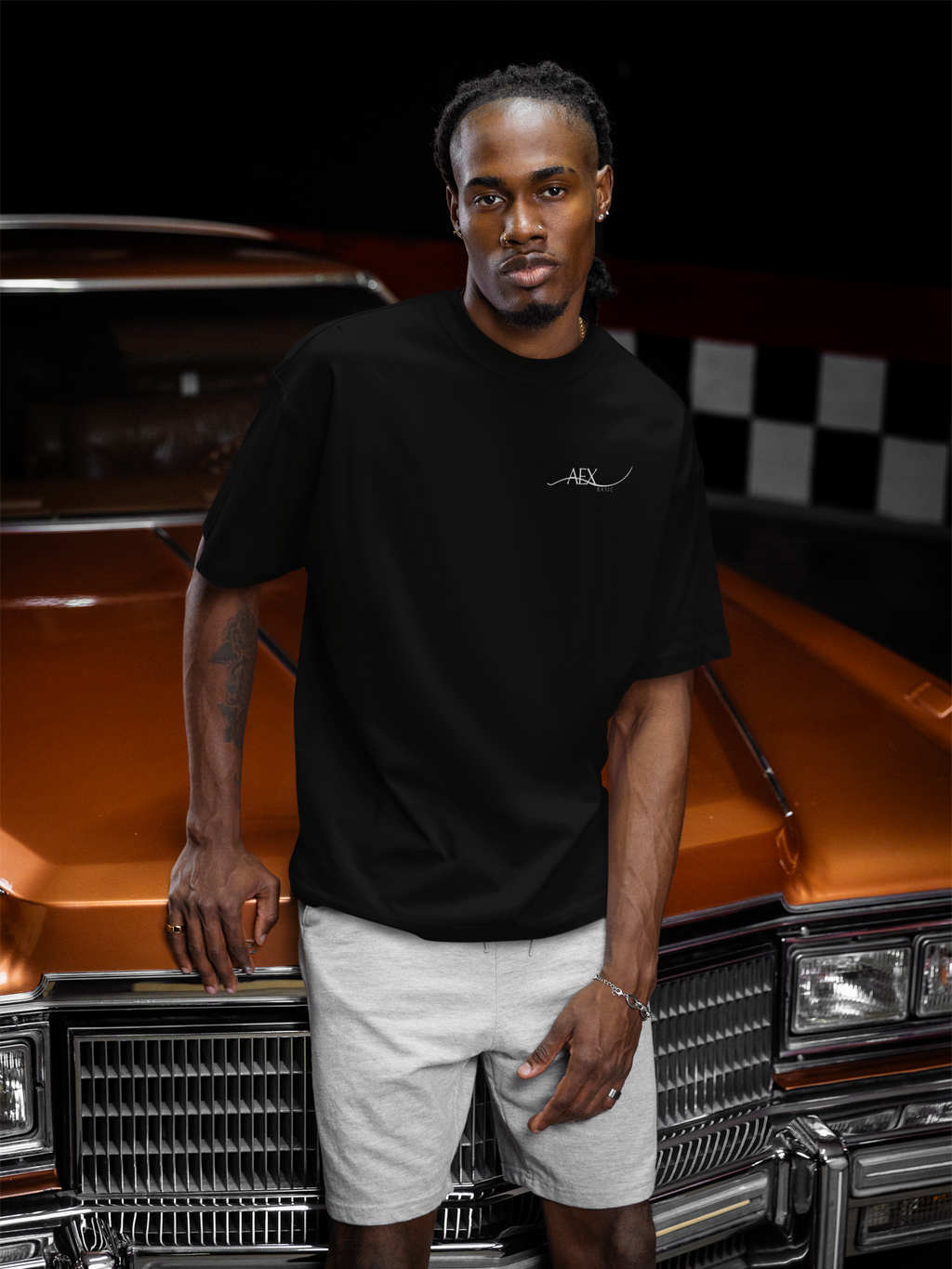 Oversized T-Shirt AEX Basic Schwarz