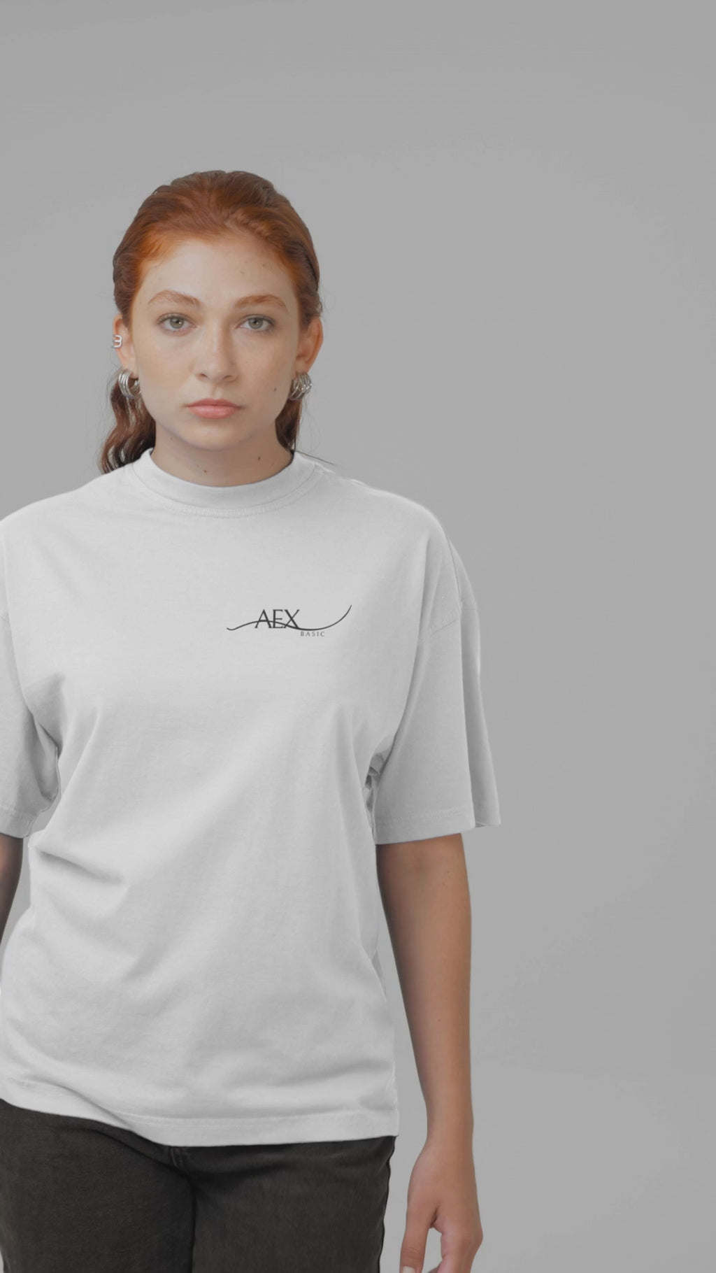 Oversized T-Shirt AEX Basic Weiß